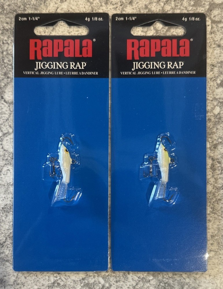 2 Packs Rapala Jigging Rap 2 W2 Glow