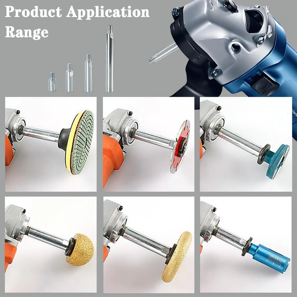 Angle Grinder Extension Rod,M10 Thread Polishing Machine Adapter Lever 4 Sets...