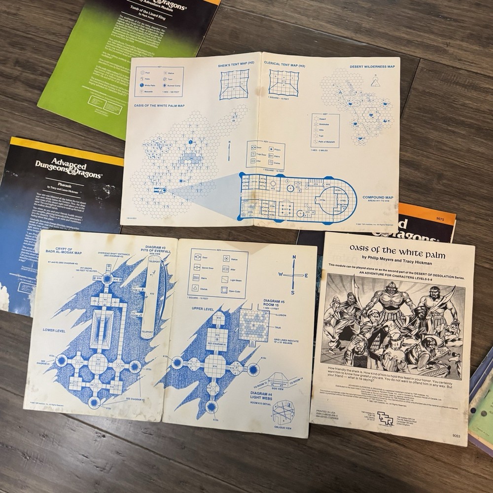 Advanced Dungeons & Dragons Player Character Record Sheets TSR 1984 I2 I3 I4 I6