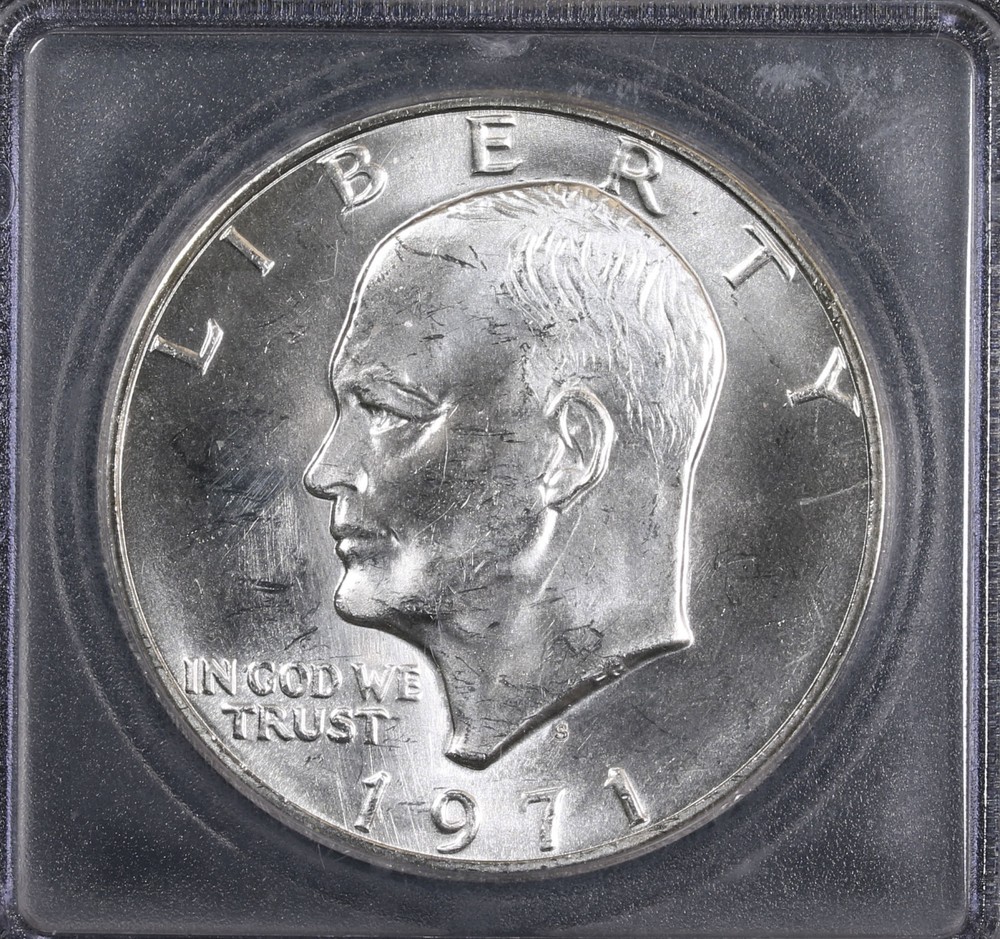 1971 S Dollar Eisenhower 40% Silver ICG MS-66