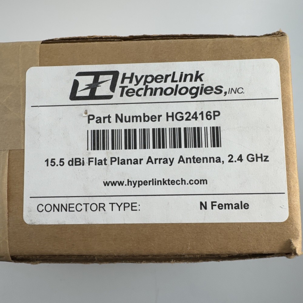 Hyperlink Technologies Model HG2416P 2.4 GHz 15.5 dBi Flat Panel Antenna