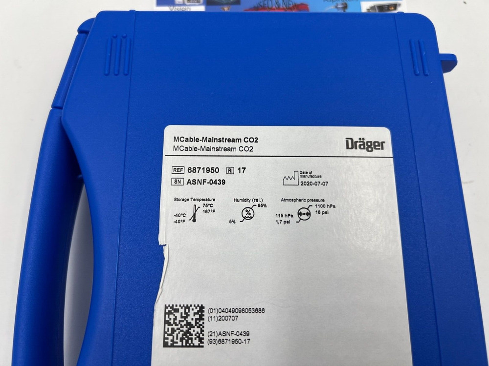 Drager Infinity Mainstream CO2 Cable In Cases Analyser Module Sensor Reusable