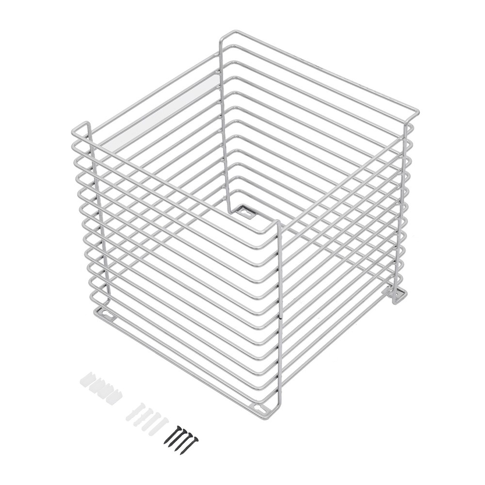 2025 Style Side Table Square Geometry Side Table Linear Metal End Table Silver