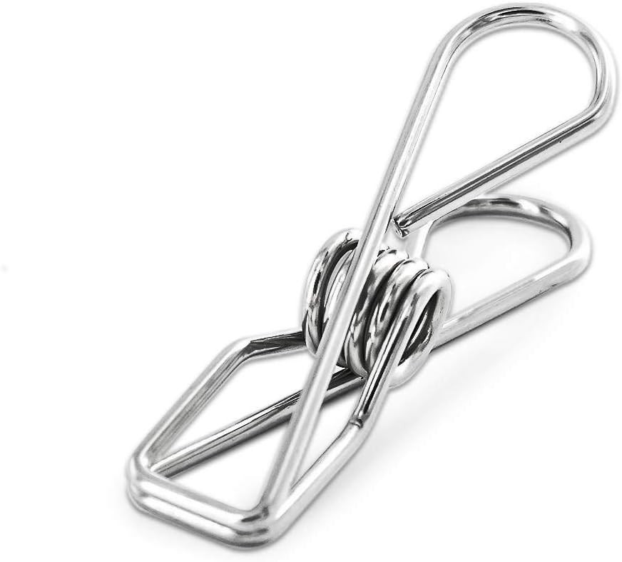 40 Pack Stainless Steel Clothespins - Durable, Rust-Proof Multi-Purpose Clips
