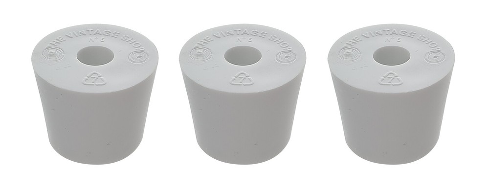 3ct. - S-Shape Airlock with #6 Stopper - Set of 3 (Bubble Airlock)