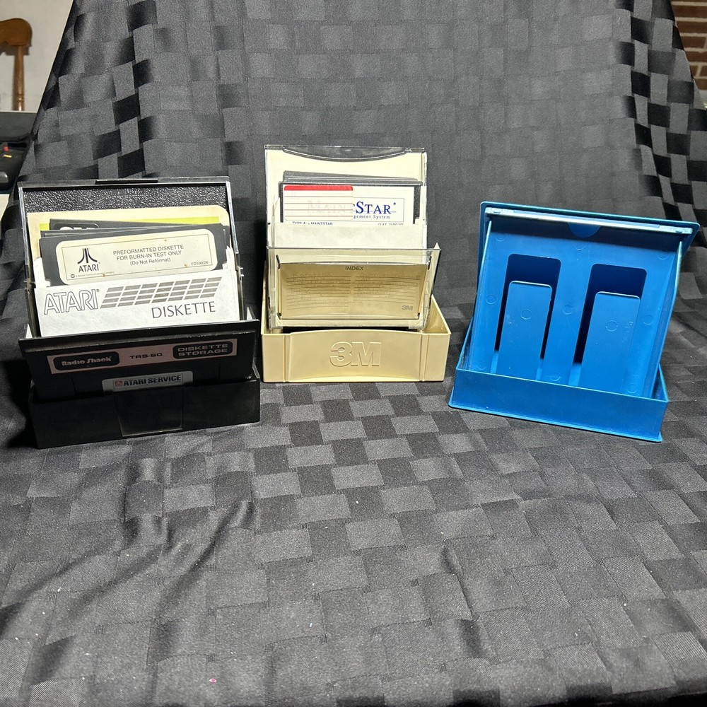 3 Floppy Disk Storage Containers With Games And ?