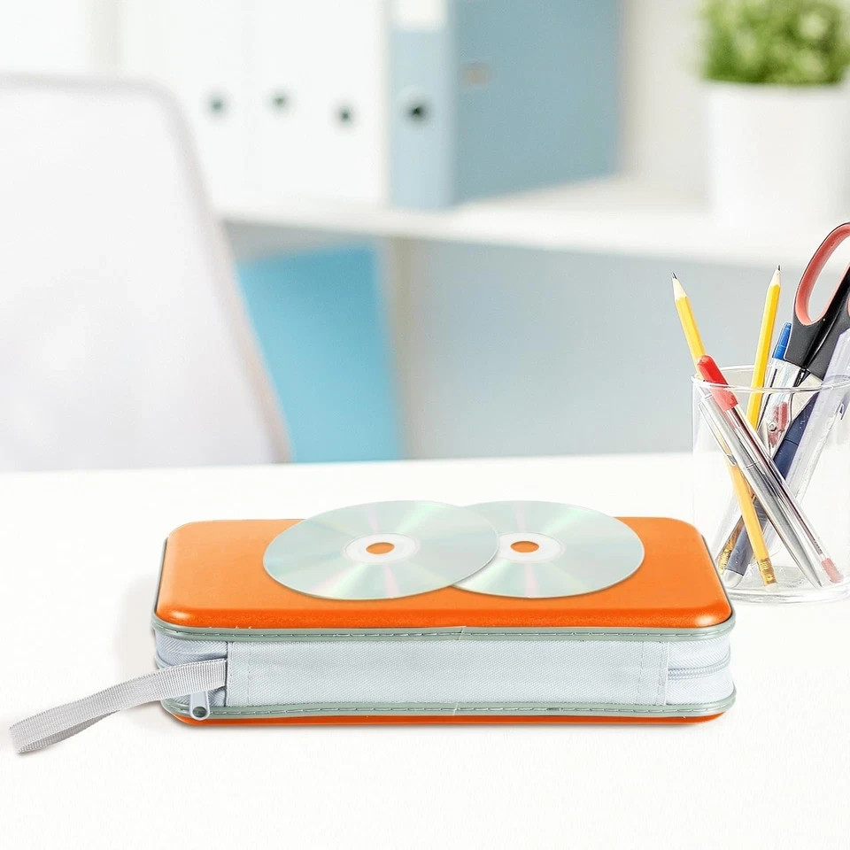 CD Case DVD Storage 4 Pack,100 Capacity DVD Cases Holder CD Storage Case Hold...