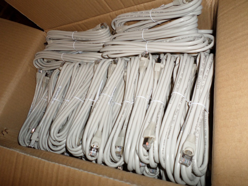 Cat 6 25/pk, Shielded Network Patch Cable, Booted, 10ft, Grey