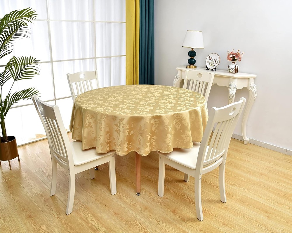 Jacquard Rectangle Tablecloth Waterproof Damask Floral Decorative Table Cloths