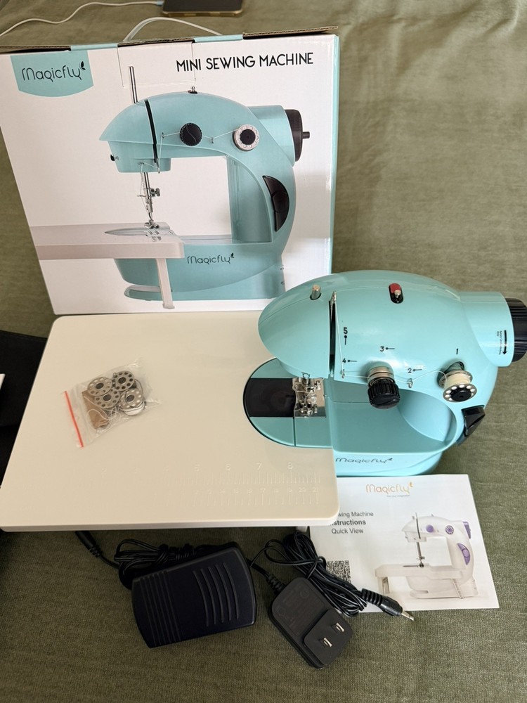 Magic fly  Mini Sewing Machine with Extension Table & Sewing Kit for Beginners
