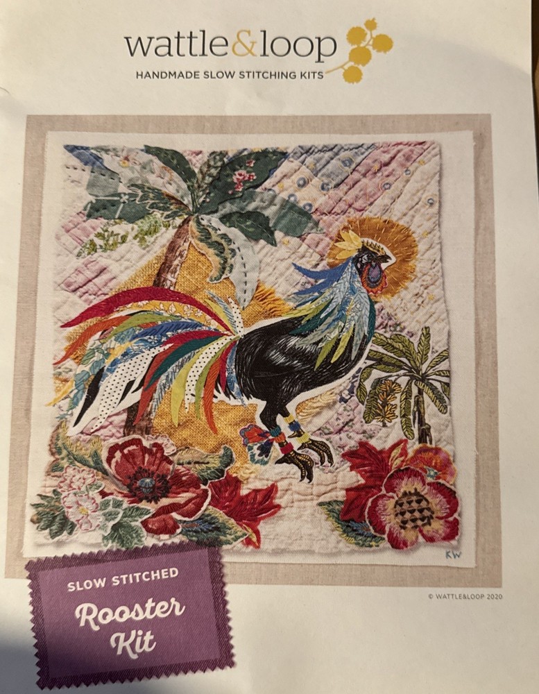 Wattle Loop Handmade Hand Stitching Unique Material Limited Ed Rooster Craft Kit