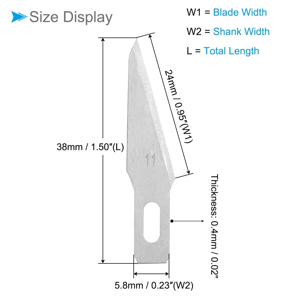 60pcs Craft Hobby Blades #11 Sharp Corners Replacement Cutting Blade for Art