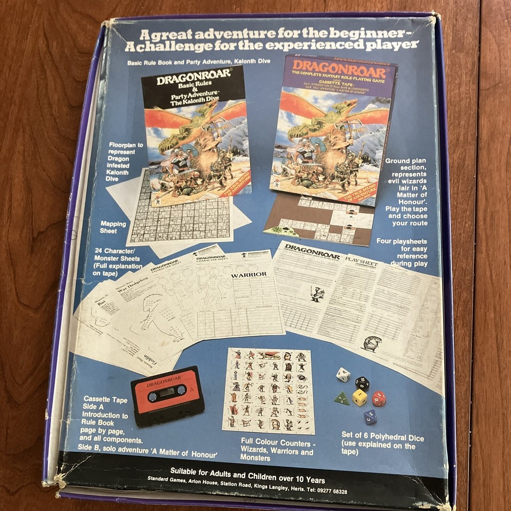 Dragonroar RPG Standard Games & Publications box set