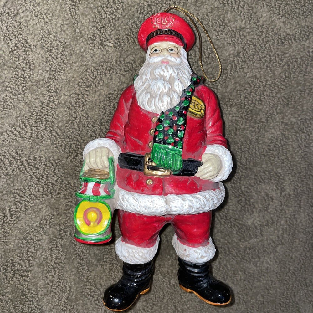 Large 9 Inch CLC Conductor Santa Ornament