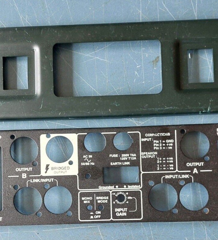 Citronic Conquest Amplifier Front and Rear panels.