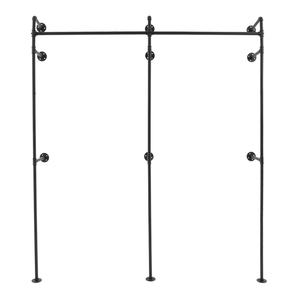 Wall-Mounted Clothing Rack, Industrial Style Heavy Duty Storage Solution