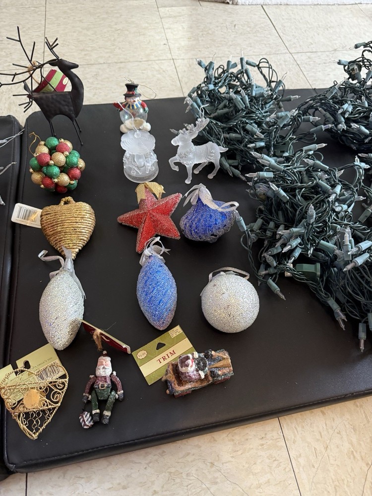 Christmas Tree Penta Stand And Ornaments