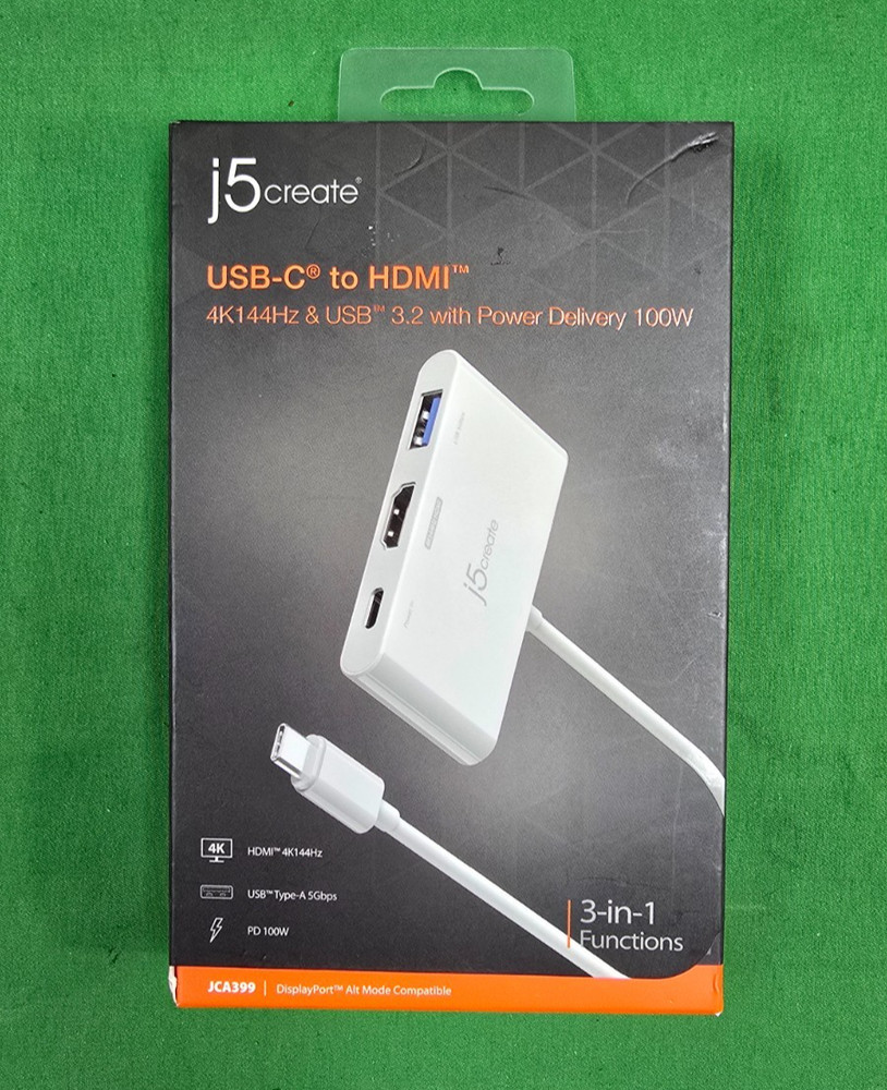 j5 Create USB-C to HDMI JCA399 (D2) with power delivery 100w NEW (e4)