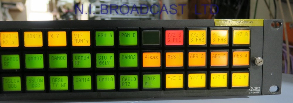 Evertz cp2048e ethernet router control matrix panel Price is for 1 panel