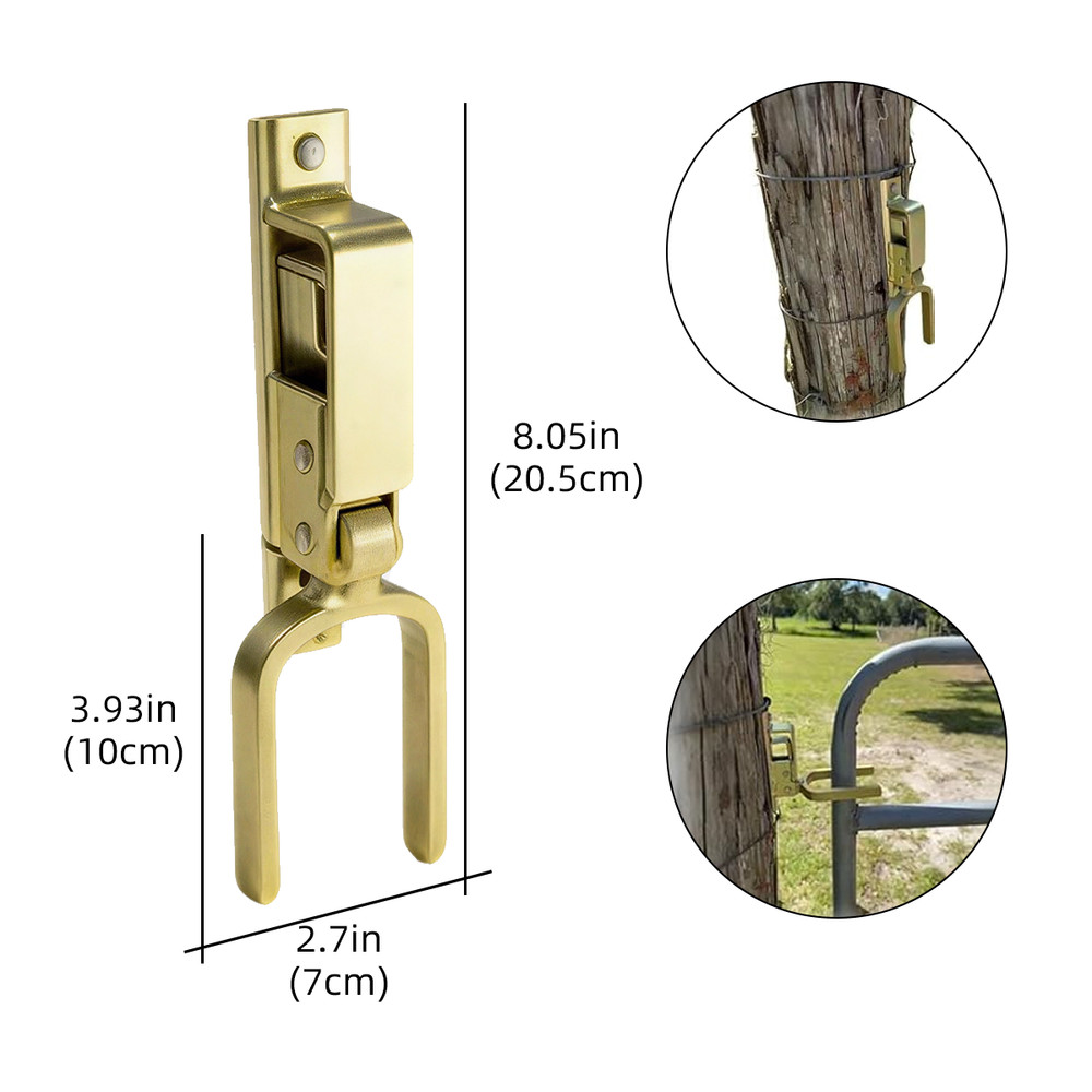2Pcs Heavy Duty Instant Locking Gate Latch One-Hand Use for Farm Ranch Backyard