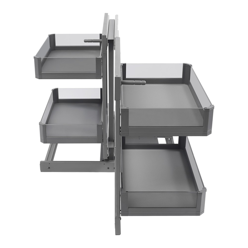 Blind Corner Pull Out Pantry Racks Left&Right Open Min Opening 14.57" W/4 Basket