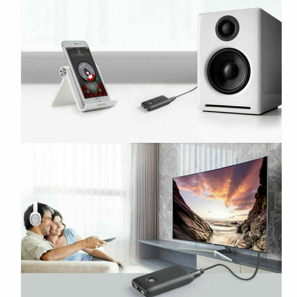 5.0 Bluetooth Transmitter Receiver Wireless 2 in 1 Audio 3.5mm Jack Aux Adapter