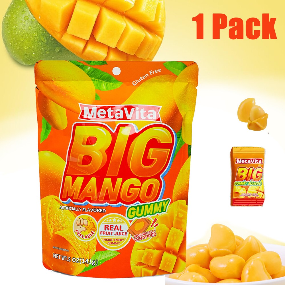 1Pack Mango Peelable Candy Mango Peeling Gummy 141gKids Mango Flavor Snack Candy