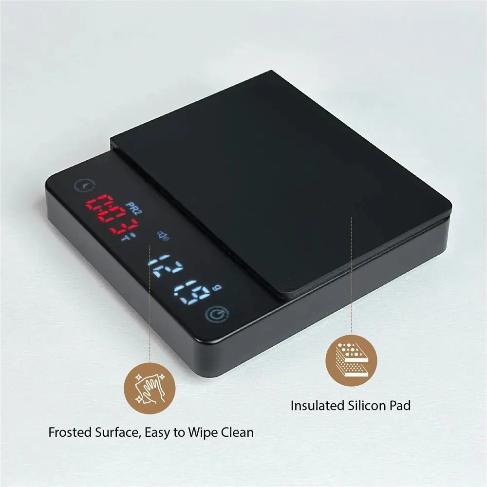 Nano Coffee Scale with Timer Espresso Scale Auto Peel Touch Sensor And Silicone