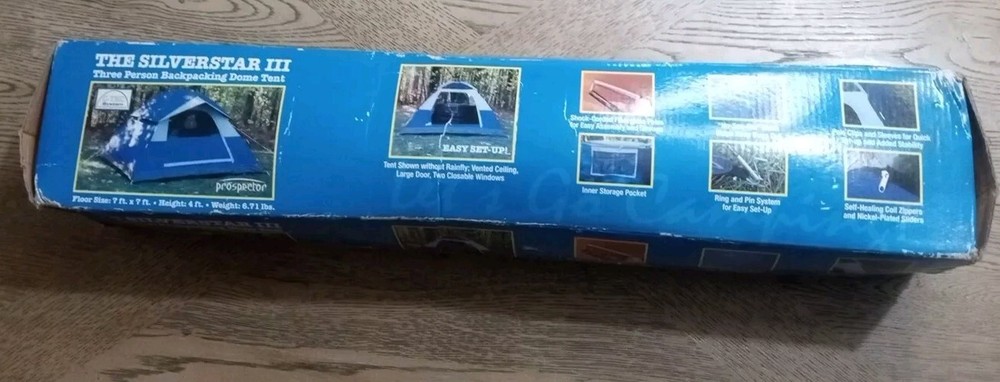 The Silverstar 3 Blue Backpacking Dome Tent For Three People
