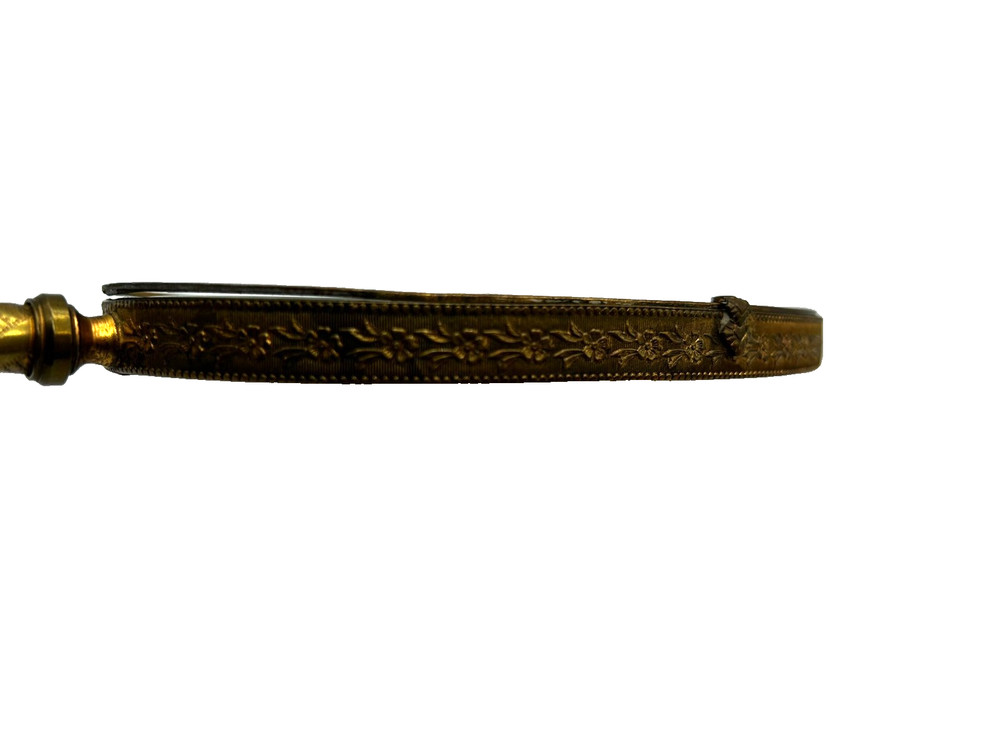 Antique Brass Handheld Vanity Mirror