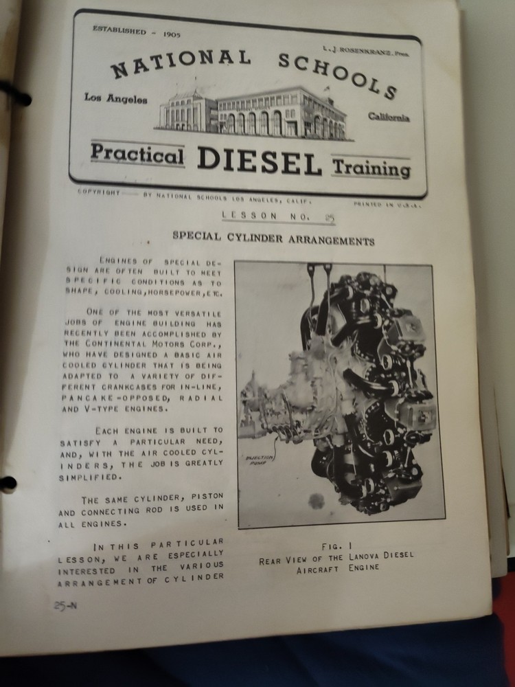 Vintage National Schools Practical Diesel Training Course Bound + 40 Booklets