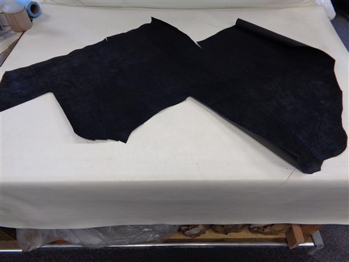 LEATHER HIDE BLACK SMOOTH 41" X 37 1/2"