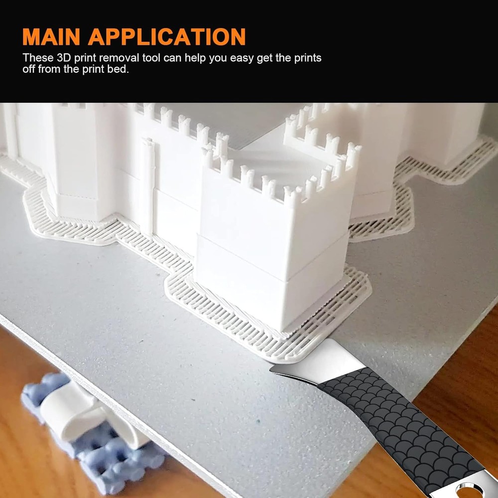 Professional 3D Printer Tool, Upgraded Metal 3D Printer Removal Spatula with Com