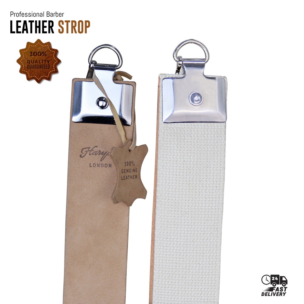 Barber's Genuine Leather Strop Belt Professional Straight Razor Sharpener Strap