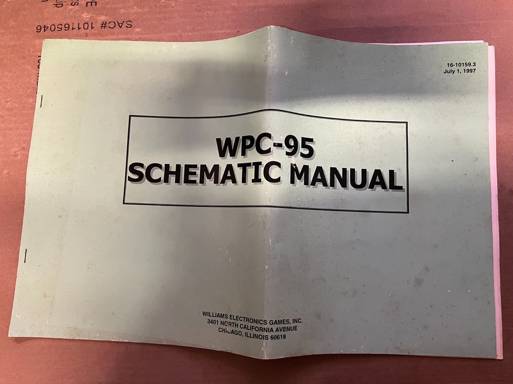 WPC 95 Schematic Pinball Machine Manual