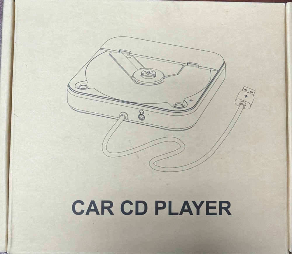 NEW Portable CAR CD Player USB & AUX Connection Universal Compatibility Remote