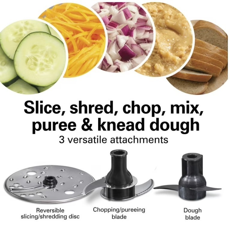 Hamilton Beach 10 Cup Stack And Snap Food Processor With Bowl Scraper Black New