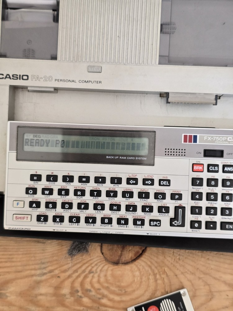 The Casio FX-750P computer FA-20 Printer For ❗️❗️❗️ Parts Not Working