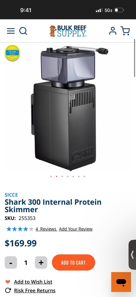 Sicce Shark 300 Internal Protein Skimmer