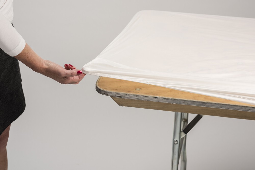 Kwik-Covers Rectangular Fitted Plastic Table Covers, 6' x 30" - Bundle of 5 each