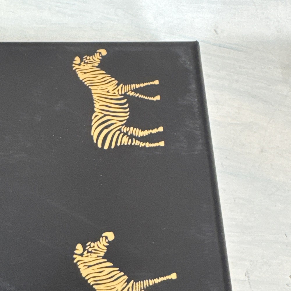 Endangered Young’uns Zebra Note Cards And Notepad Set In Decorative Foil Box