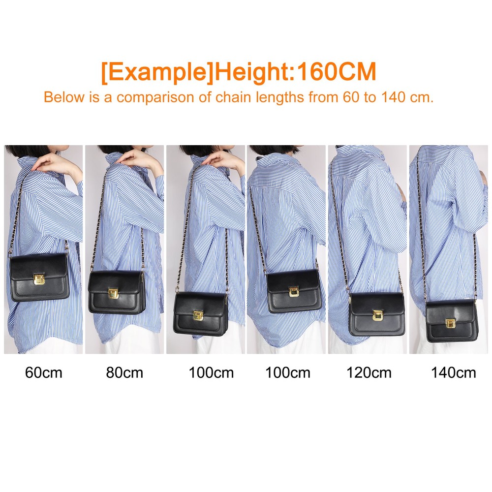 Purse Strap, 24" Leather for Shoulder Strap (Silver, Gold)