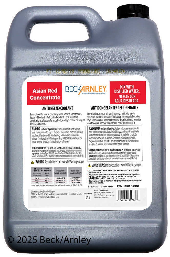 Anti-Freeze Beck/Arnley 252-1002