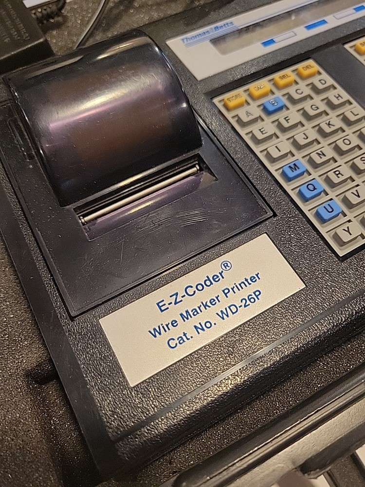 Thomas & Betts Thermal Label Printer WD-26P EZ CODER With Case & Cord