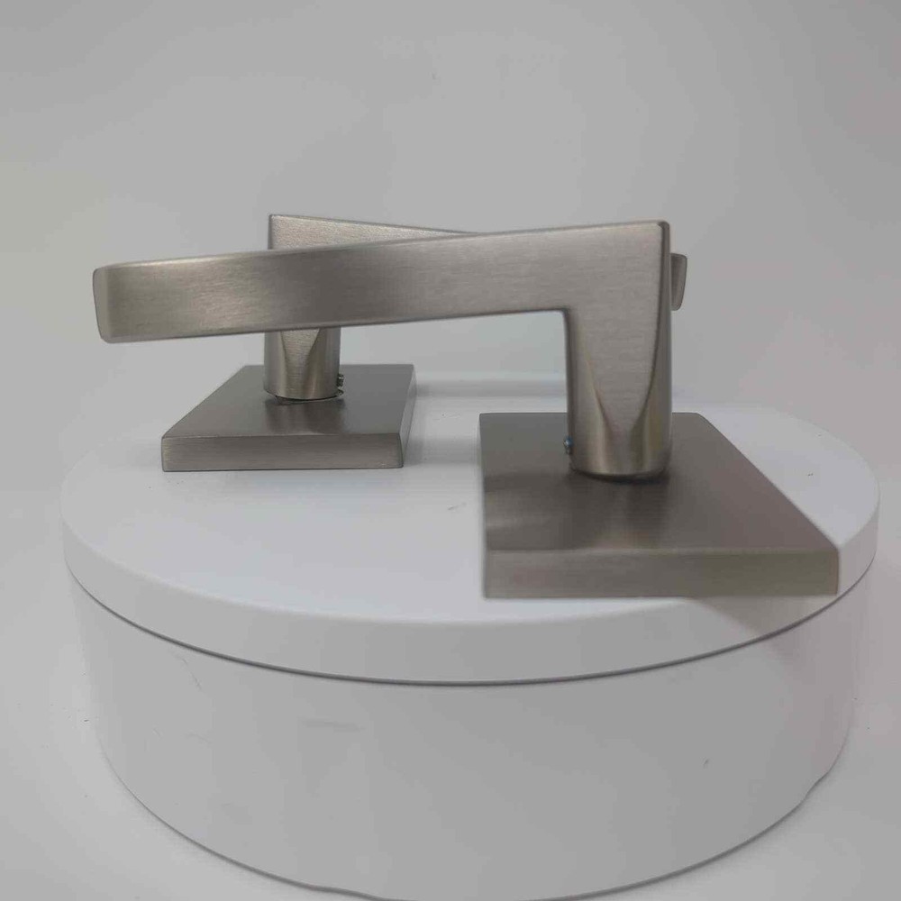 Emtek Helios Dummy Levers Set Rectangular Rosette Satin Nickel 5052HLOUS15