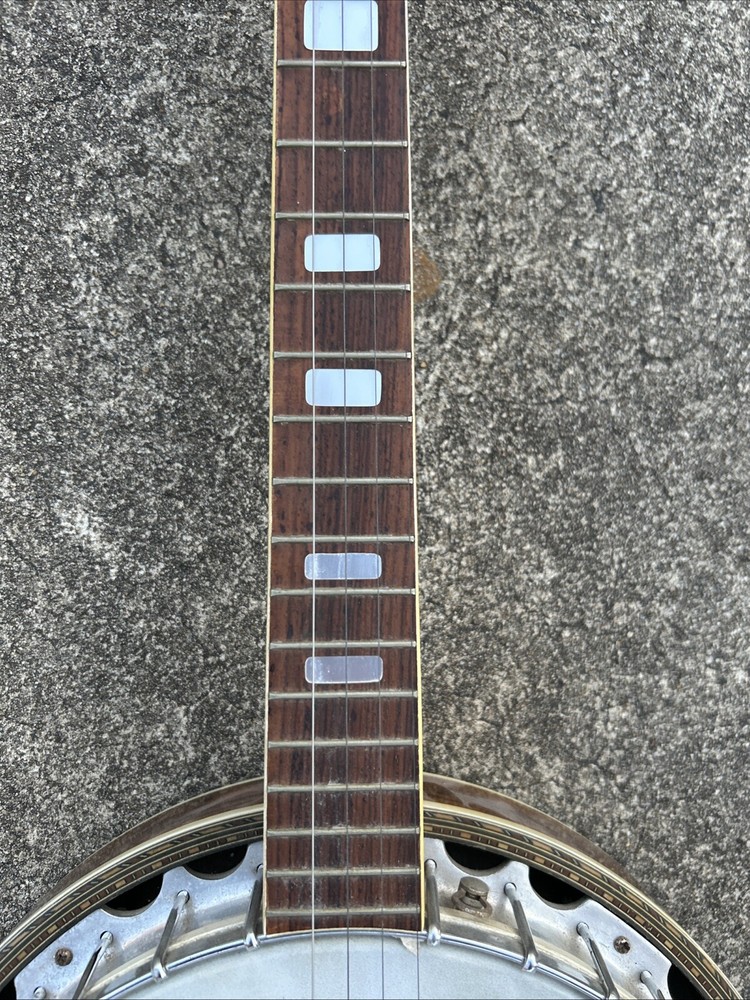 Vintage Conqueror 5 String Banjo+ 70s MIJ Playable Project Bluegrass