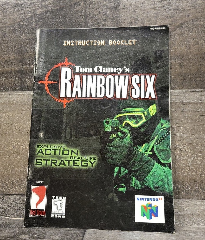 Tom Clancy's Rainbow Six Nintendo 64 N64 Manual