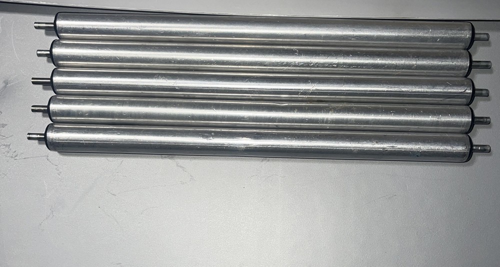 Pack of 4Conveyor Rollers 3/4” Diameter Galvanized Steel 11” Between Frame