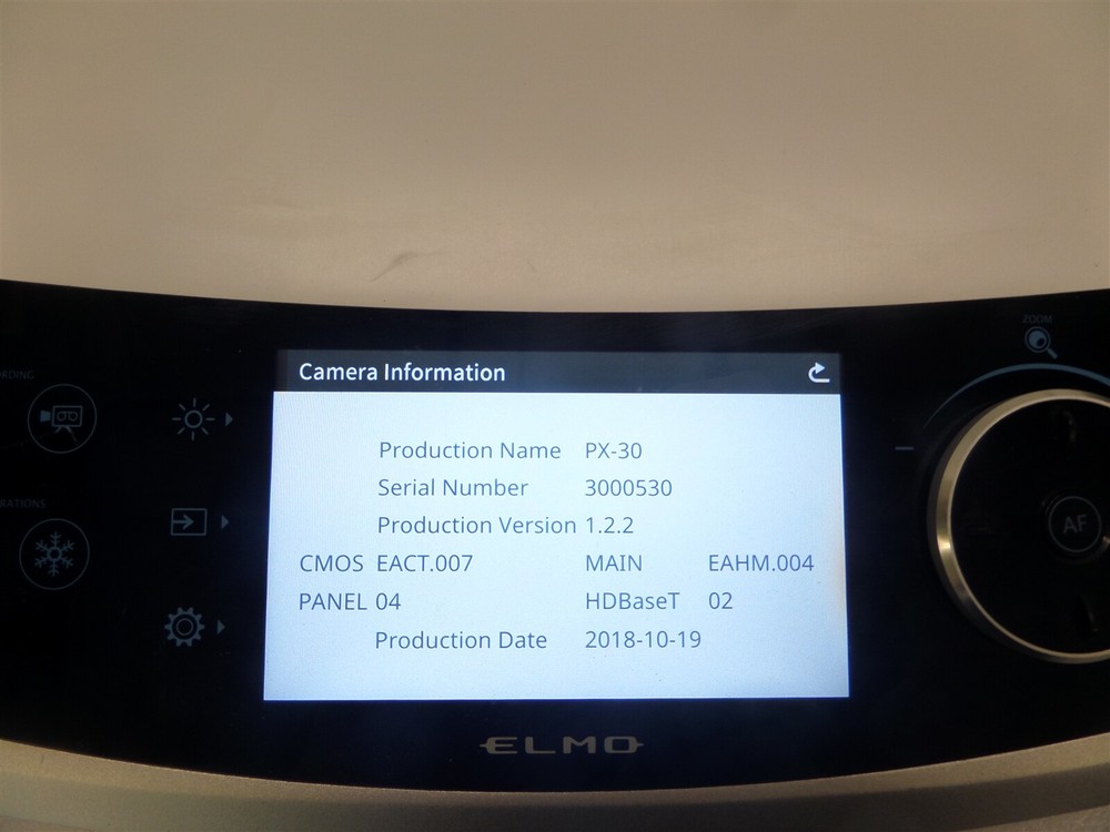 Elmo PX-30 Visual Presenter 288x Zoom 4K Resolution