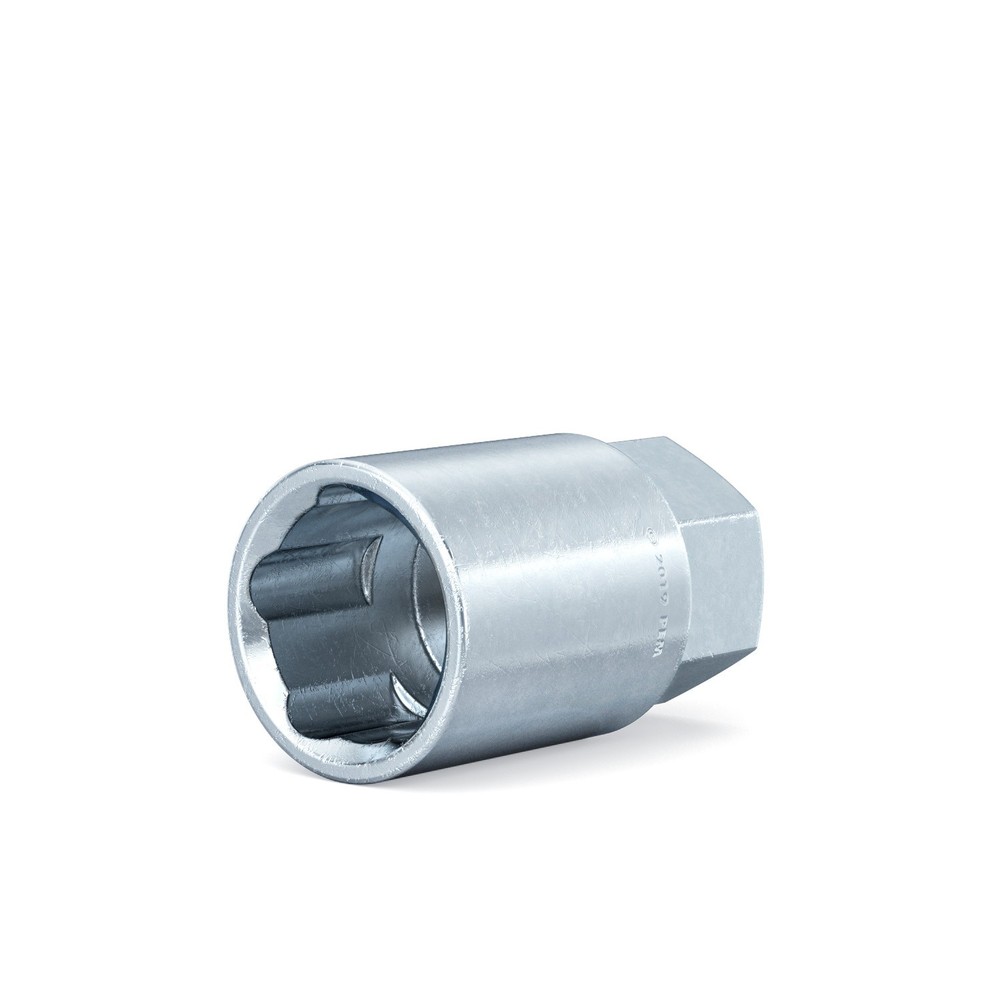 1 Silver Socket Key Tool for Spline Lug Bolts | 19mm or 3/4" Hex | 5- Spline